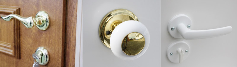 Дверной замок ручка - во внутренних дверях ПВХ с фурнитурой